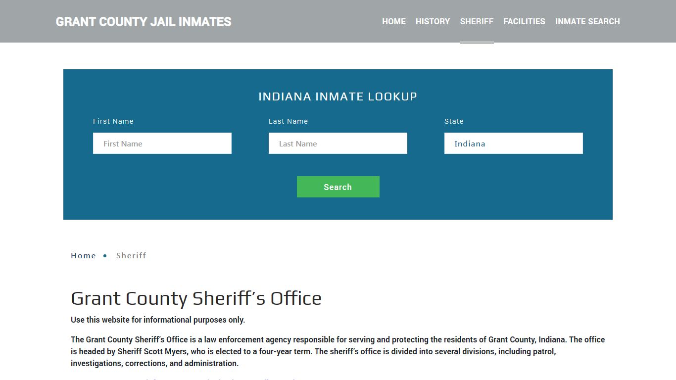 Grant County Sheriff, IN Arrest Warrant Lookup