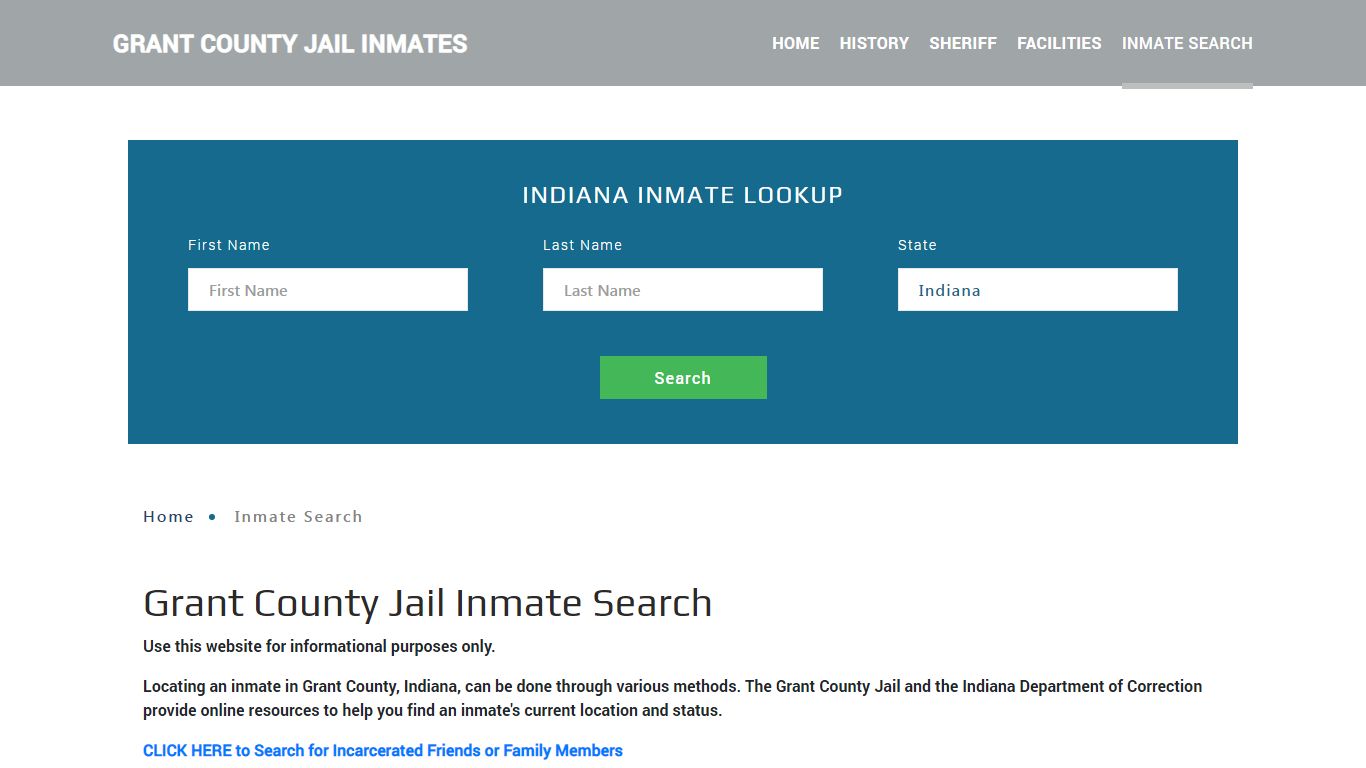 Grant County, IN Detainee Lookup