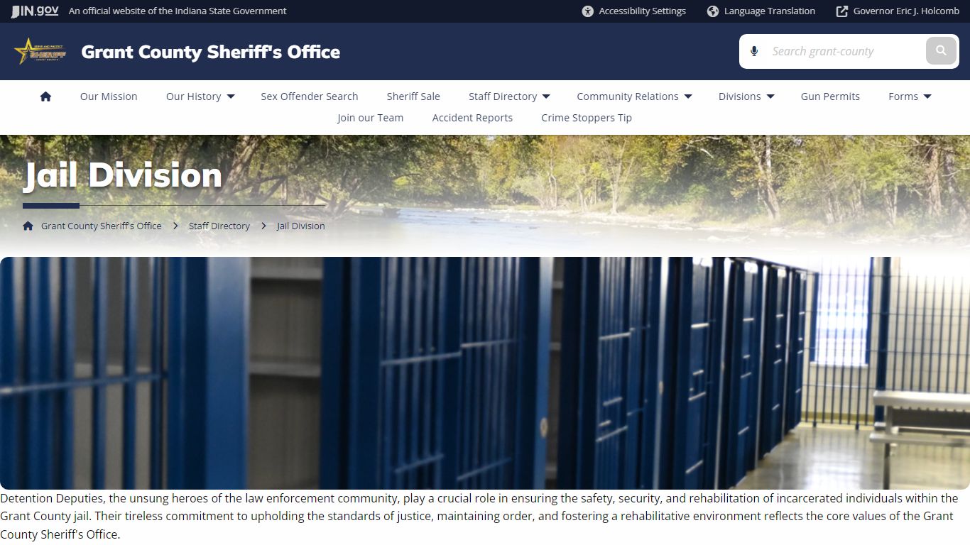 Grant County: Grant County Sheriff's Office: Jail Division - IN.gov